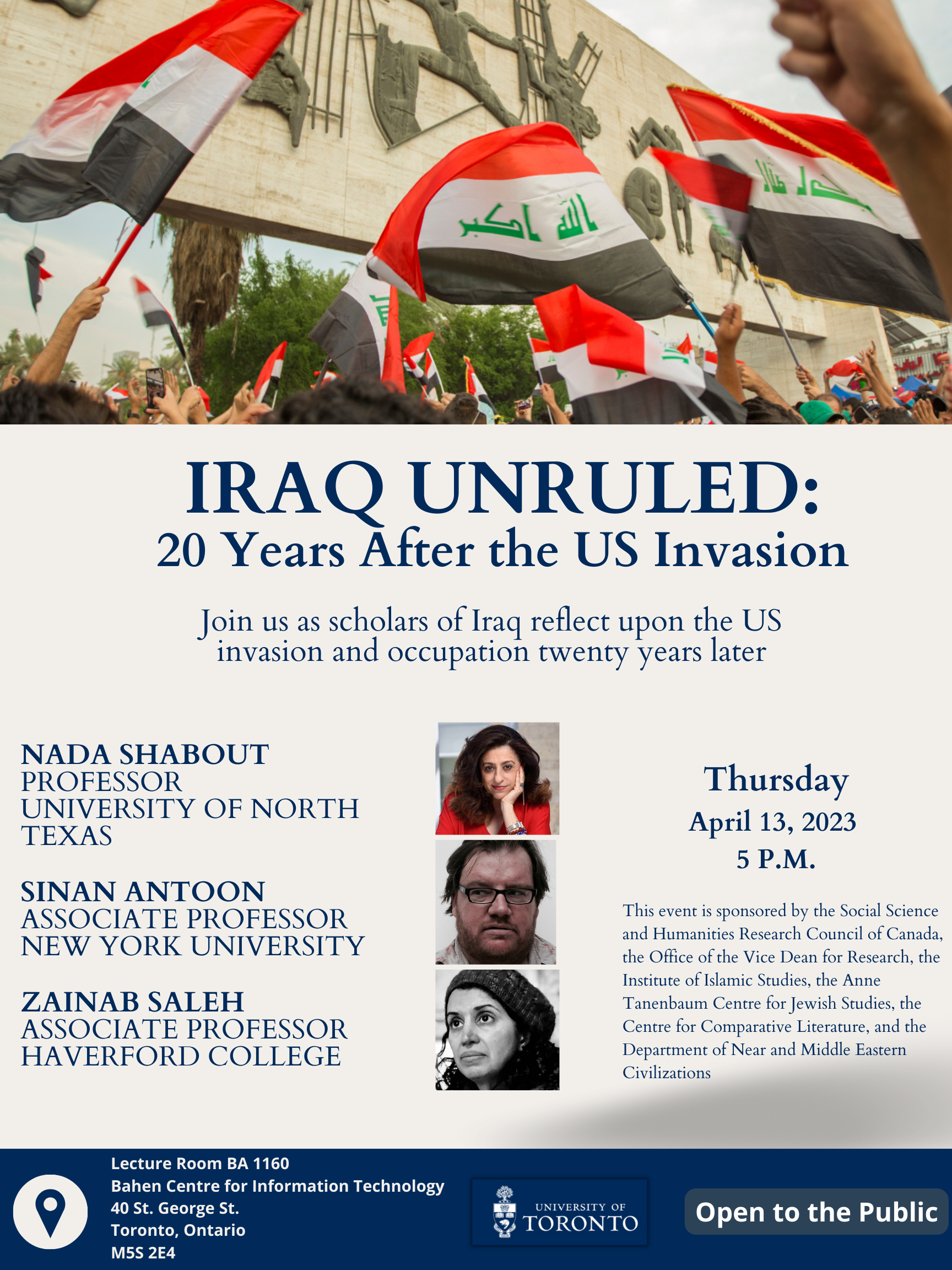 April 13 IRAQ UNRULED event poster