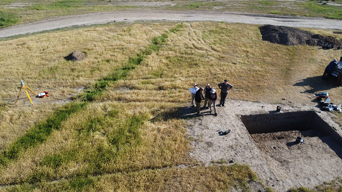 Drone photo of the site of Kaitmaze