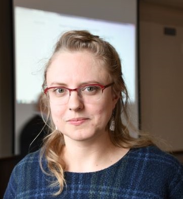 Professor Jeannie Miller wearing glasses