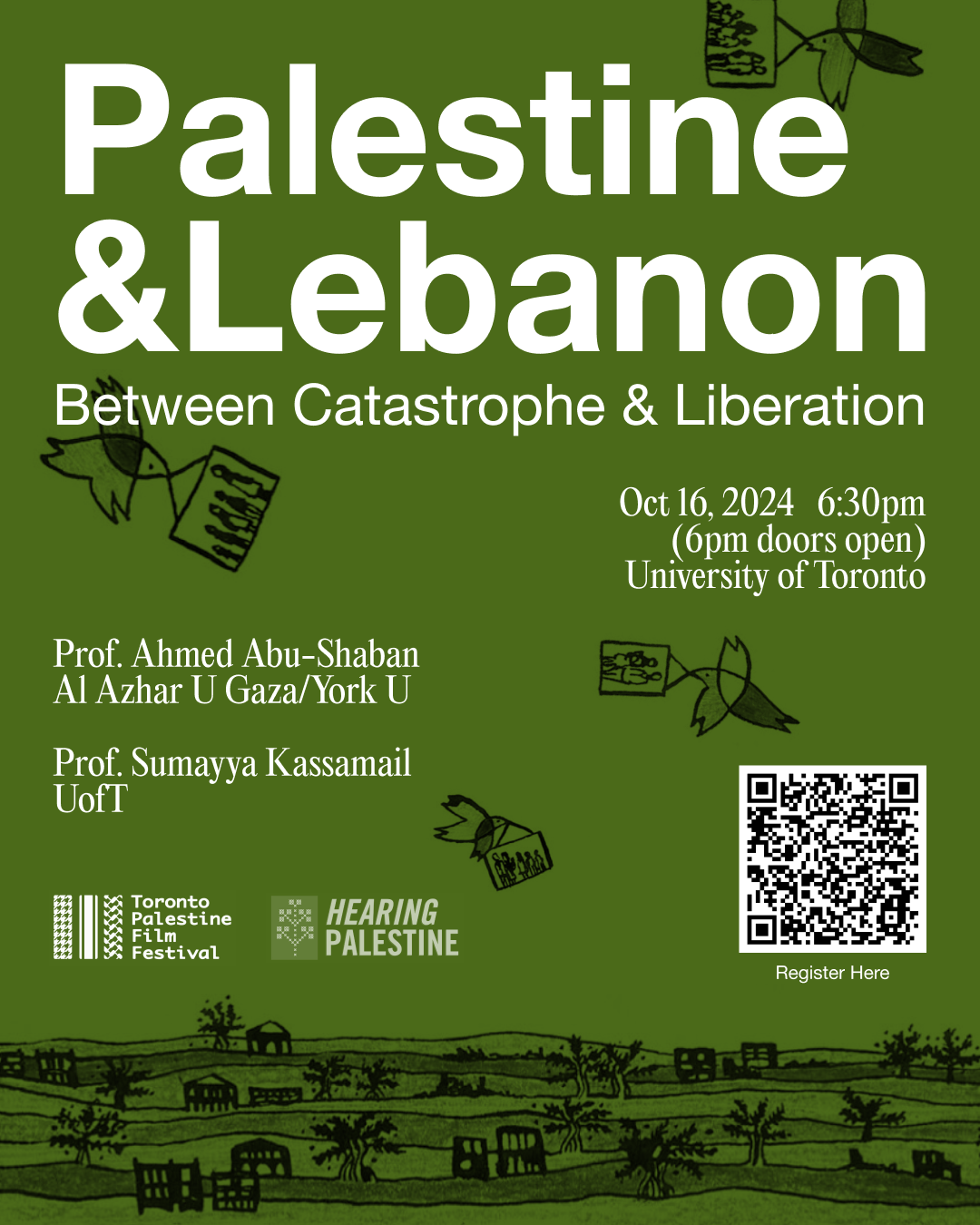 Hearing Palestine October 16 event poster