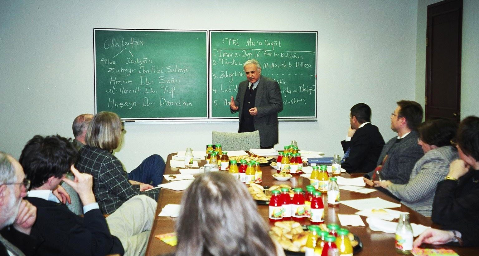 Prof. Michael Marmura gives his lecture on the pre-Islamic poet Zuhayr