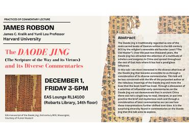 Dec 1 Daode Jing Lecture poster