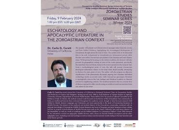 EOMI Zoroastrian Studies Seminar Feb 9 poster