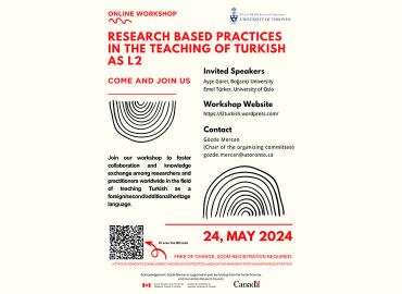 May 24 Research Based Practices in the Teaching of Turkish as L2 Workshop poster