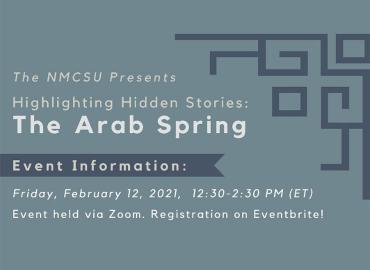 The Flyer of Highlighting Hidden Stories-The Arab Spring lecture